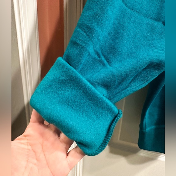 NWT Champion Powerblend C Logo 2XL Men’s Hoodie Teal Turquoise Pocket Sweatshirt - Picture 5 of 10